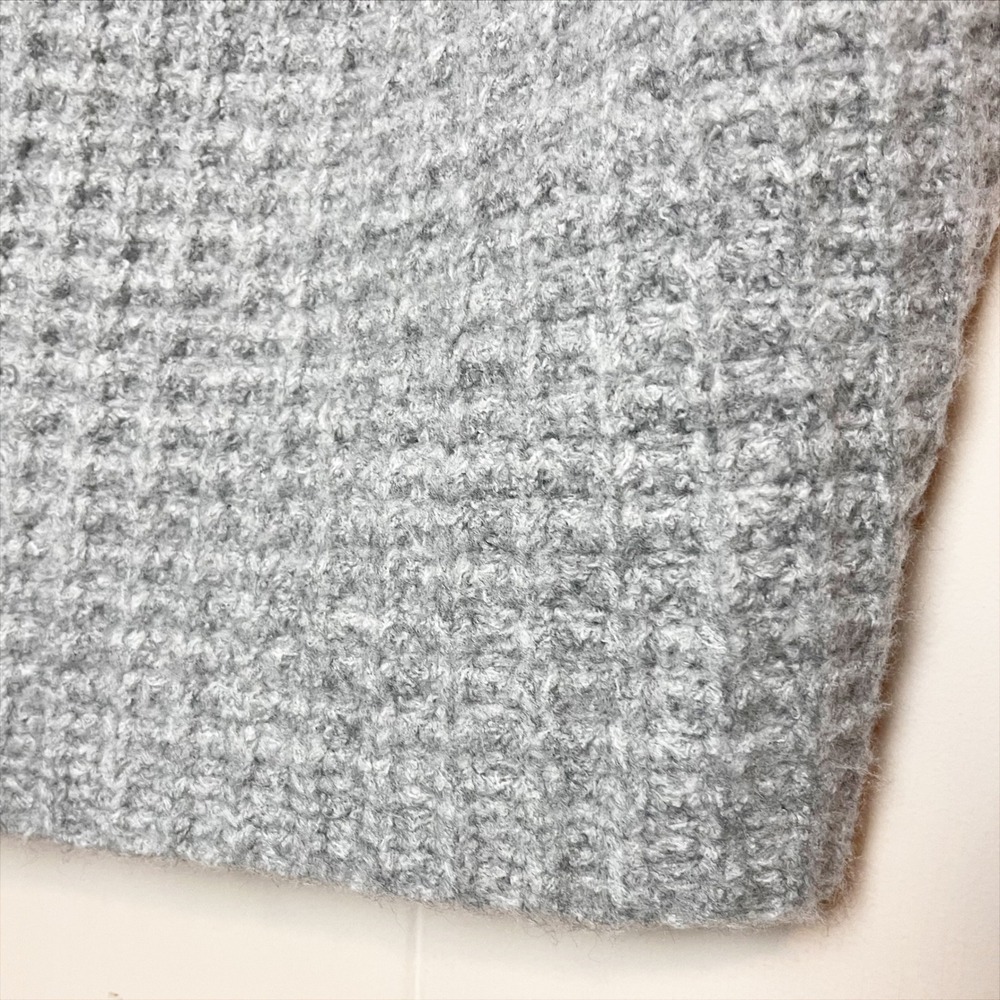 Anthropologie John + Jenn NWT Grey Waffle Knit Sleeveless Turtleneck Sweater S - Picture 7 of 13